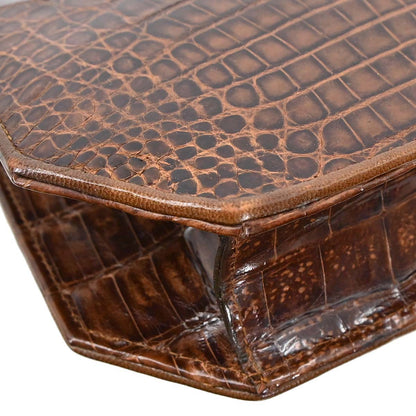 Chanel * Brown Crocodile Octagon Shoulder Bag