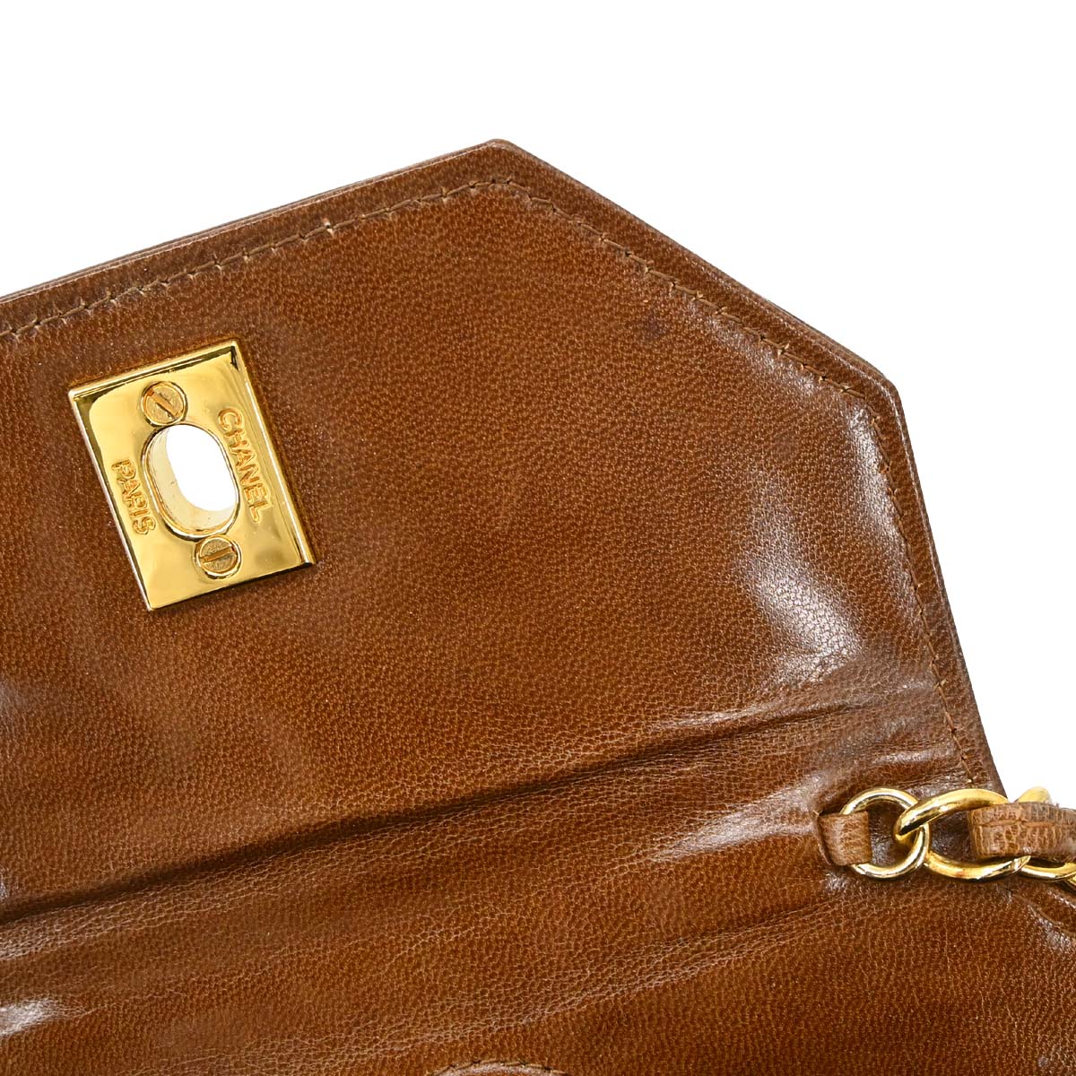 Chanel * Brown Crocodile Octagon Shoulder Bag