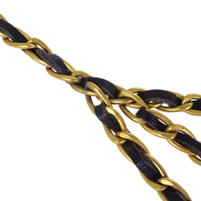 Chanel Square Acrylic Charms Chain Belt Gold Black 94A Small Good