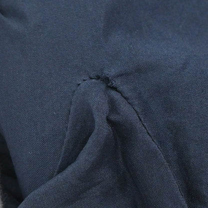 Chanel 2003 Single Breasted Corduroy Fur Jacket Navy #36