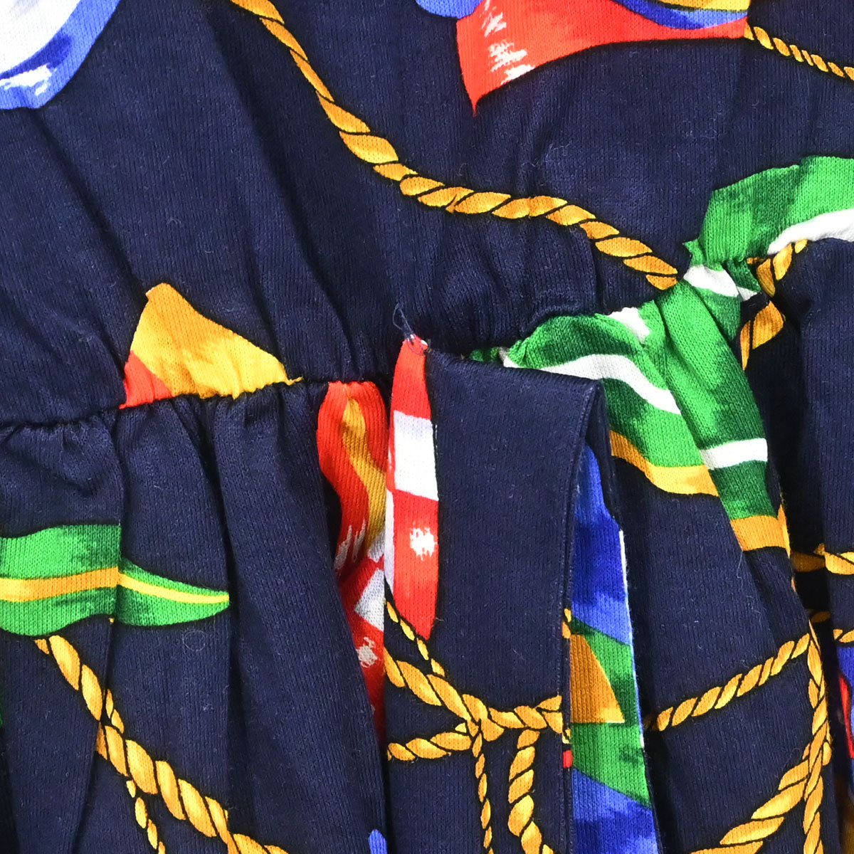 Hermes Long Sleeve National Flags Dress Navy #40