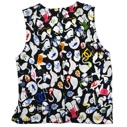 Chanel Animal Sleeveless Top Black #38