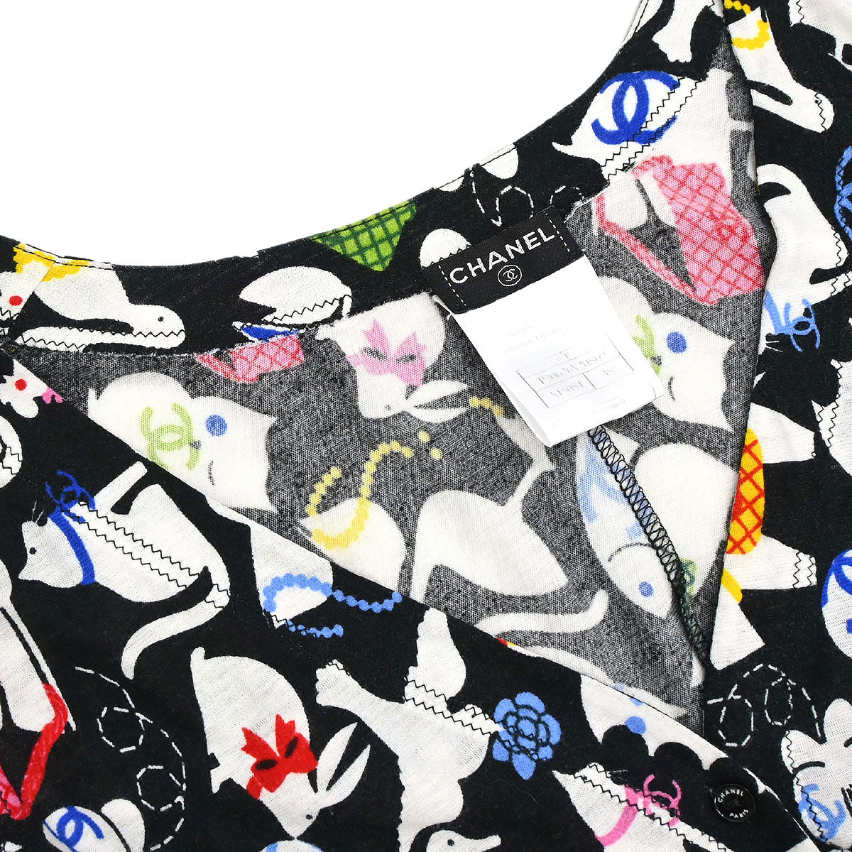 Chanel Animal Sleeveless Top Black #38