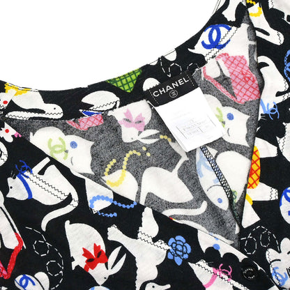 Chanel Animal Sleeveless Top Black #38