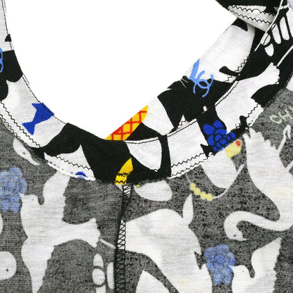 Chanel Animal Sleeveless Top Black #38