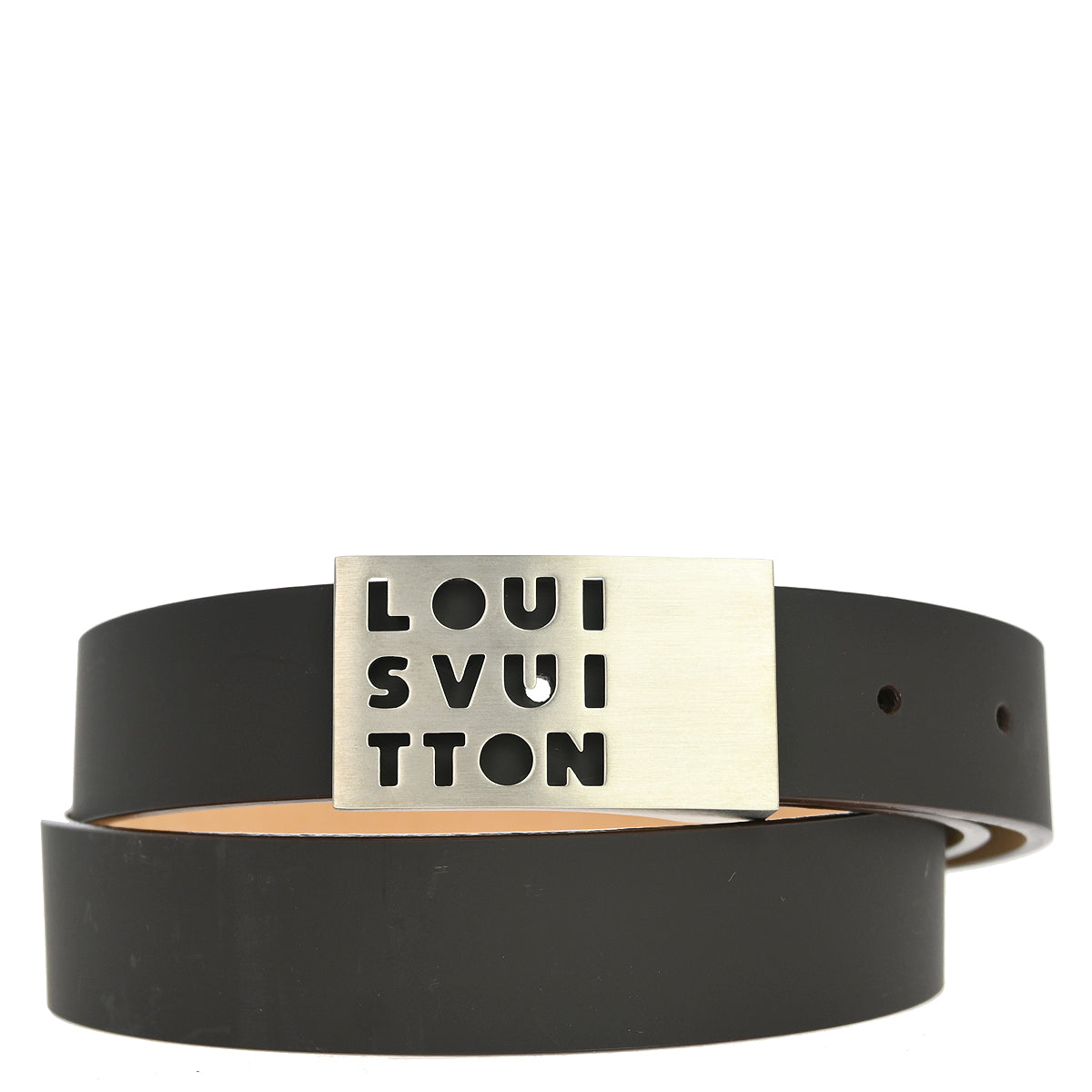 Louis Vuitton Black Calfskin Ceinture LST Cut Belt M6808U #90/36