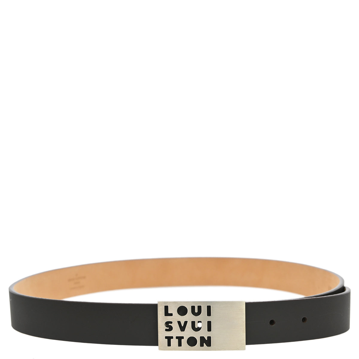Louis Vuitton Black Calfskin Ceinture LST Cut Belt M6808U #90/36