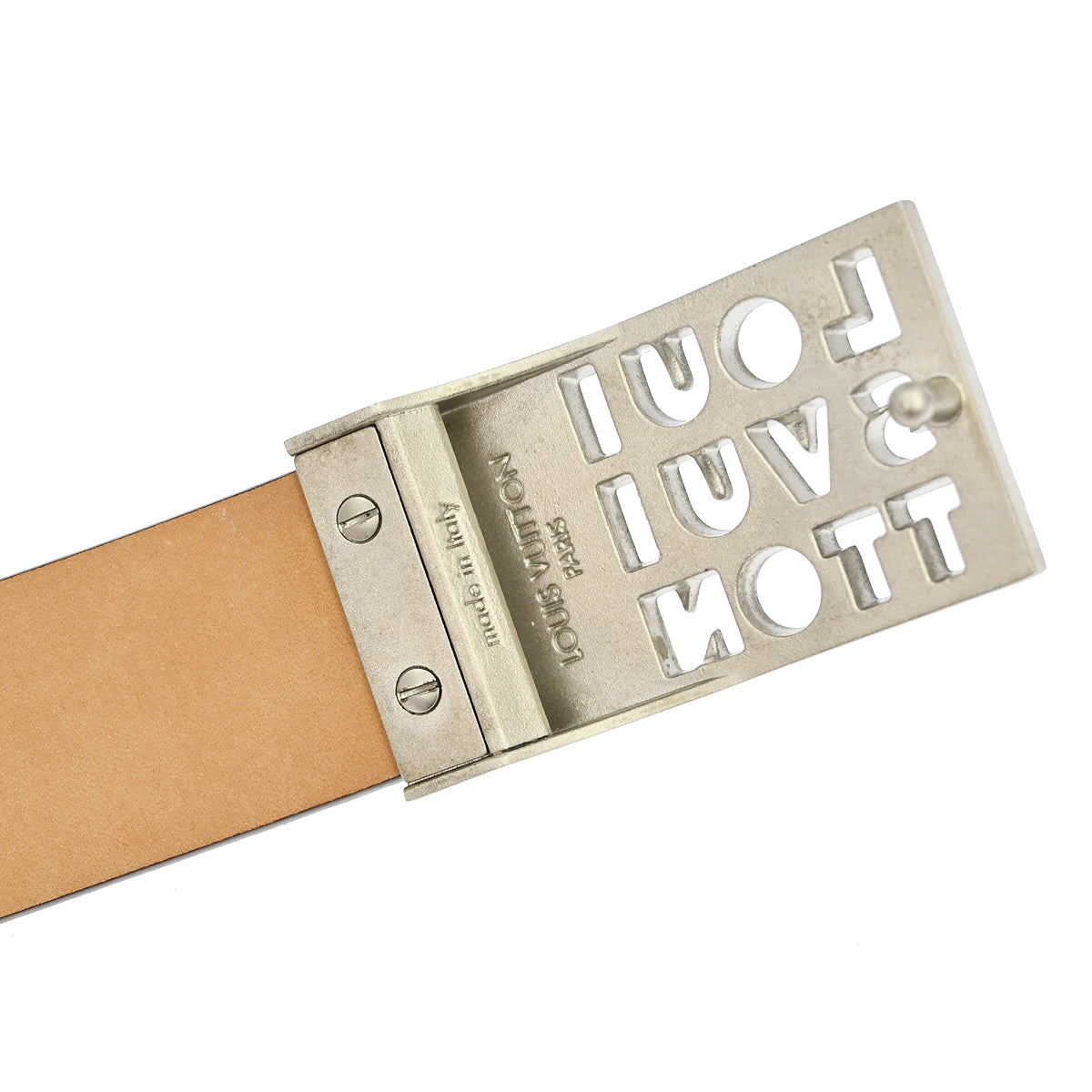 Louis Vuitton Black Calfskin Ceinture LST Cut Belt M6808U #90/36