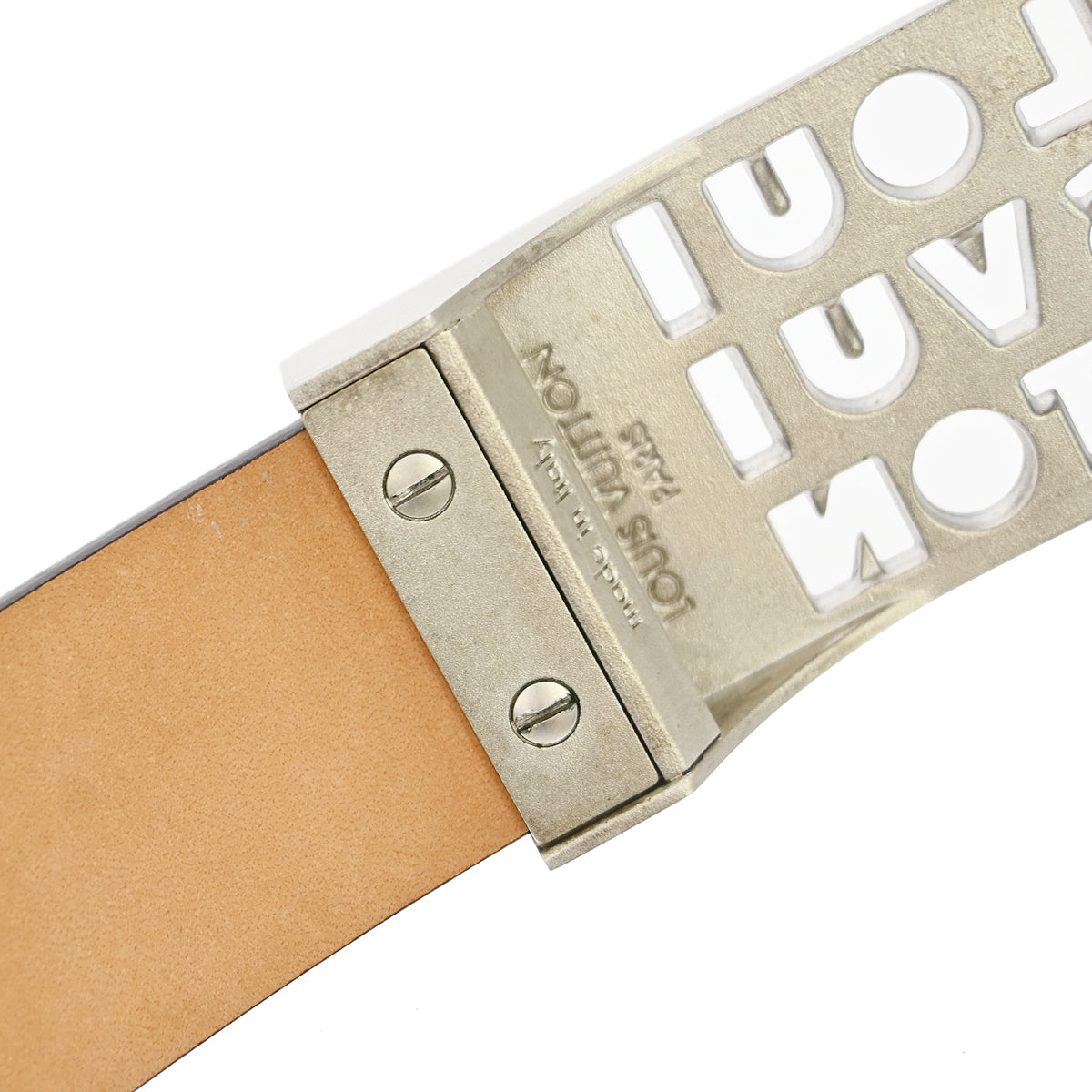 Louis Vuitton Black Calfskin Ceinture LST Cut Belt M6808U #90/36