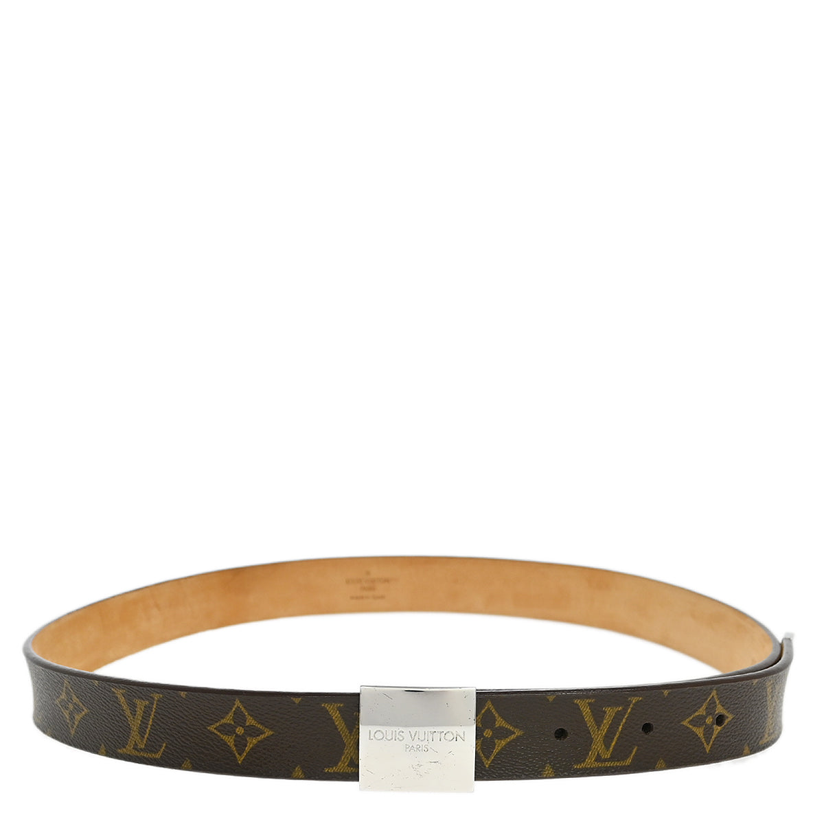 Louis Vuitton Monogram Ceinture Carre Belt M6801T #95/38