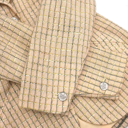 Chanel 1998SS Tweed Check Jacket #36