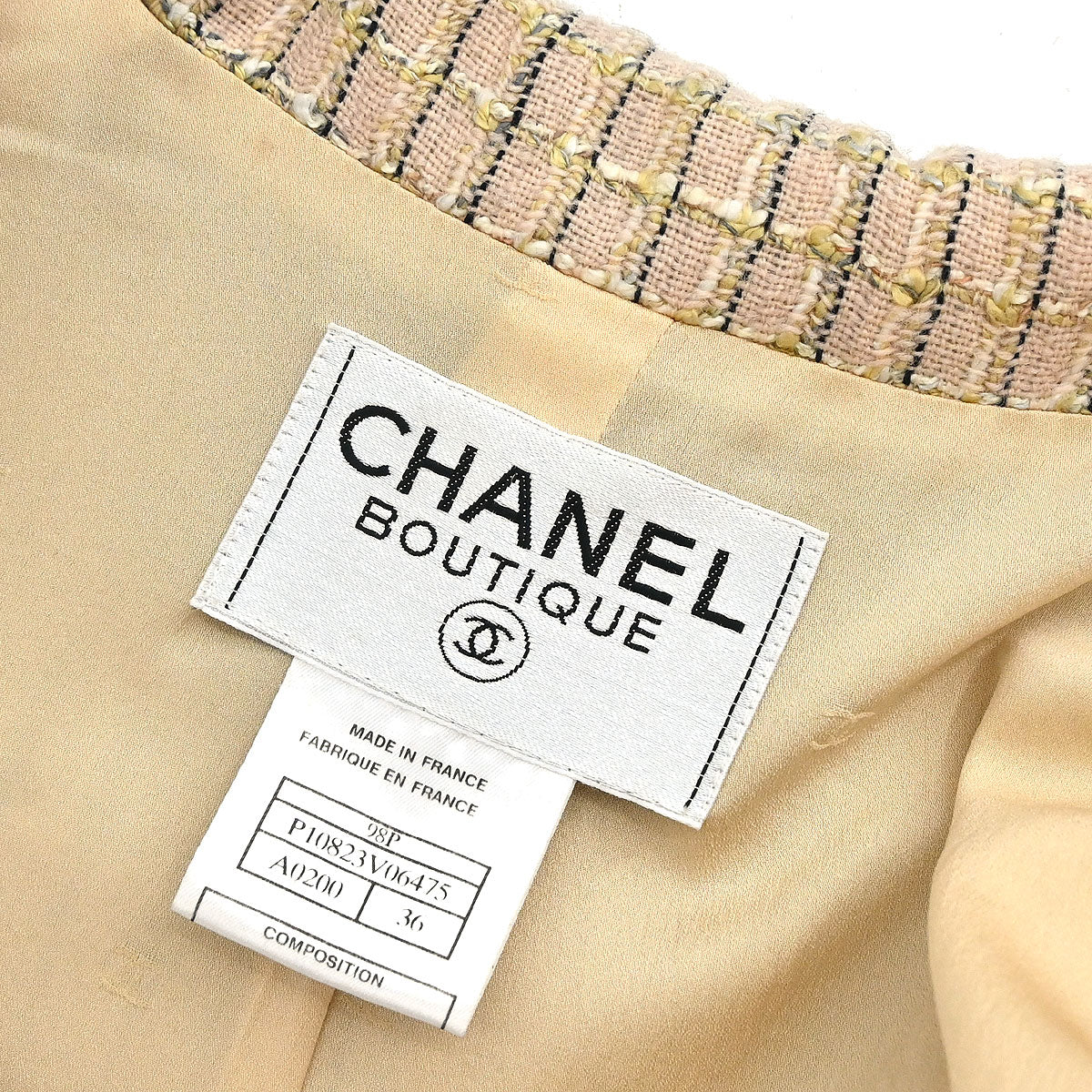 Chanel 1998SS Tweed Check Jacket #36