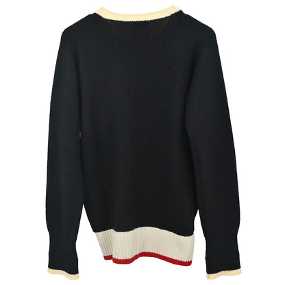 Chanel 1996 Sweater Knit Top Black #44