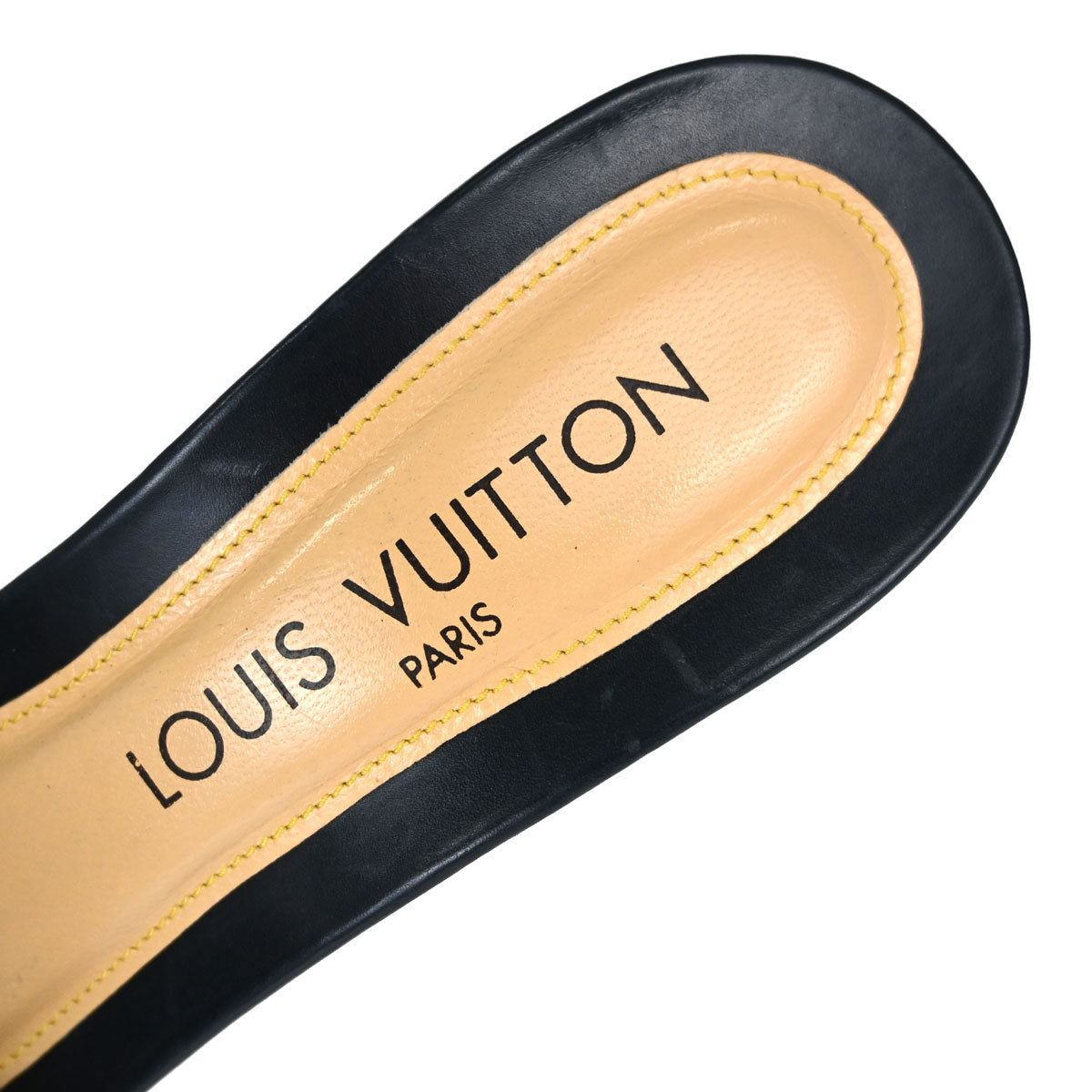 Louis Vuitton * Navy Monogram Mules Shoes #37 1/2
