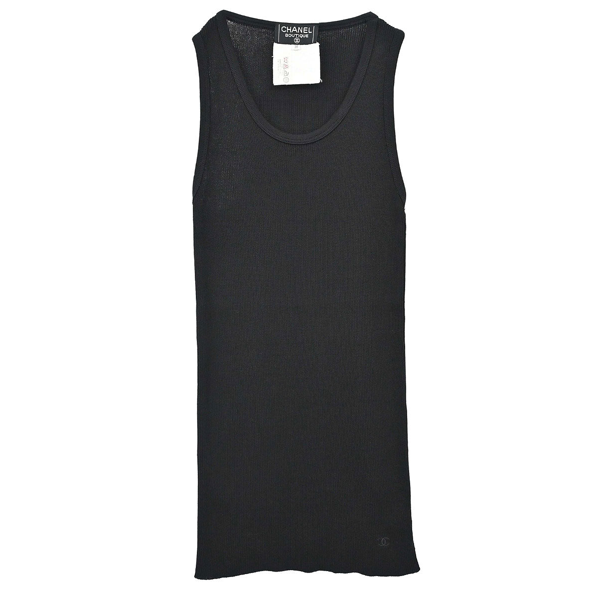 Chanel 1993 Sleeveless Tank Top Black #38
