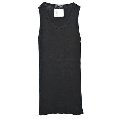 Chanel 1993 Sleeveless Tank Top Black #38
