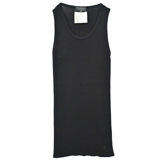 Chanel 1993 Sleeveless Tank Top Black #38