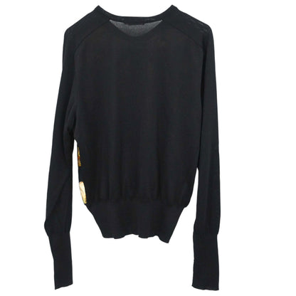 Hermes Long Sleeve Twillaine Cardigan Black #38