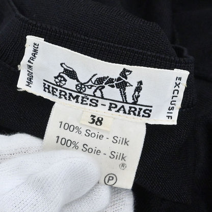 Hermes Long Sleeve Twillaine Cardigan Black #38