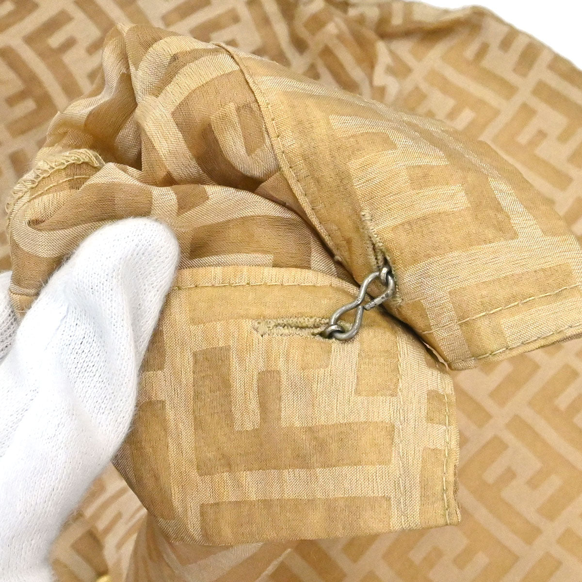 Fendi Sheer Blouse Shirt Top Zucca Brown #40