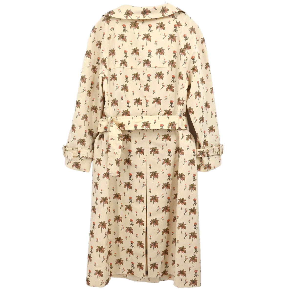 Prada 2007 Floral Trench Coat Beige #42