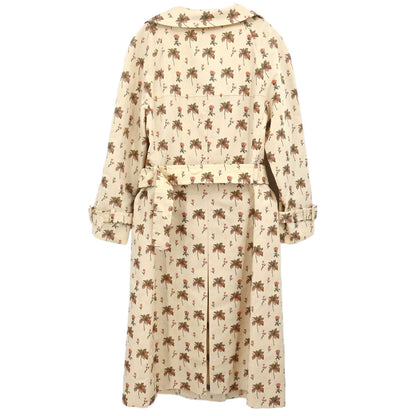 Prada 2007 Floral Trench Coat Beige #42