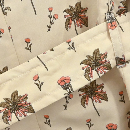 Prada 2007 Floral Trench Coat Beige #42