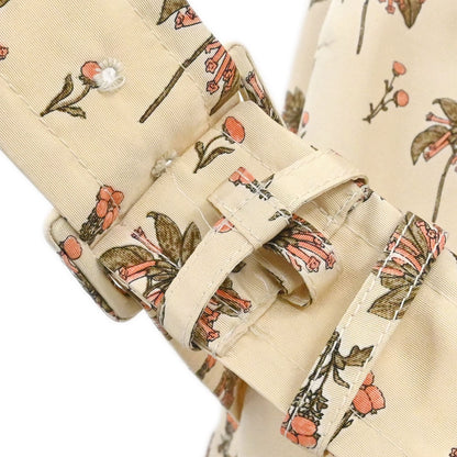 Prada 2007 Floral Trench Coat Beige #42