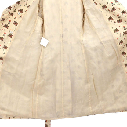 Prada 2007 Floral Trench Coat Beige #42