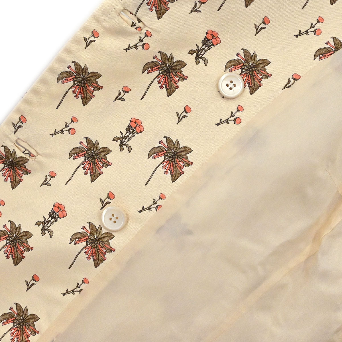 Prada 2007 Floral Trench Coat Beige #42