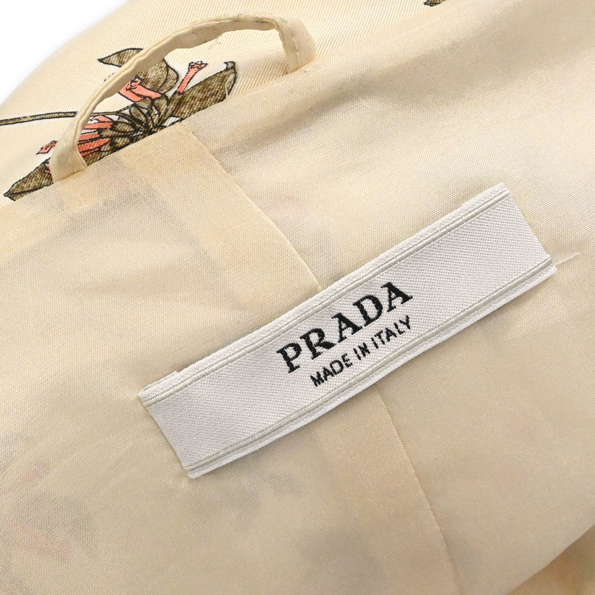 Prada 2007 Floral Trench Coat Beige #42