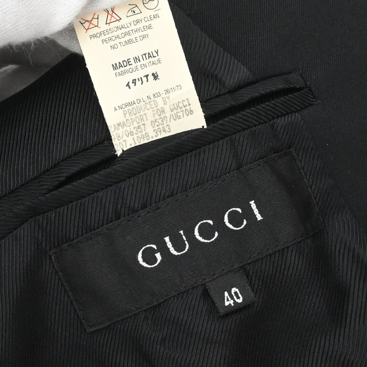 Gucci 1998 Double Breasted Jacket Black #40