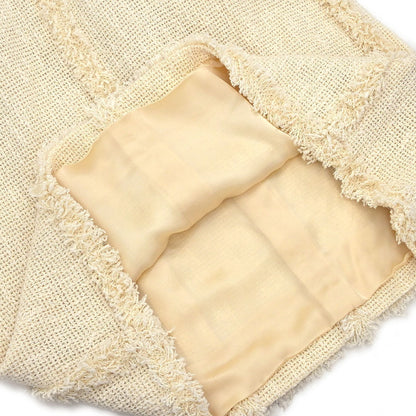 Chanel 2010 Short Sleeve Tweed Dress Ivory #42