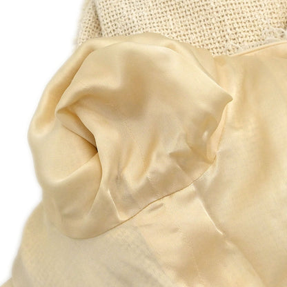 Chanel 2010 Short Sleeve Tweed Dress Ivory #42