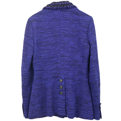 Chanel 2009 Single Breasted Tweed Jacket Purple #36