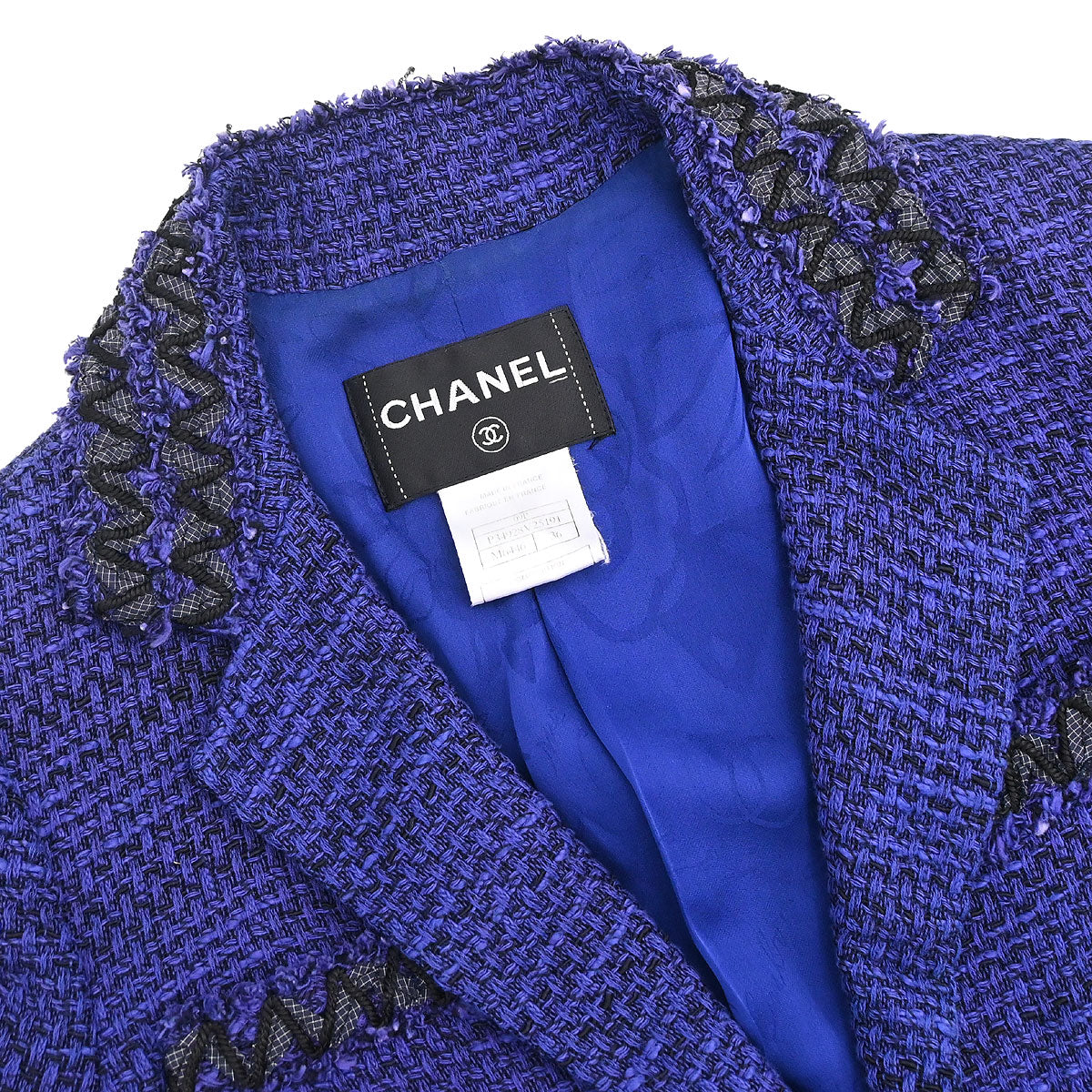 Chanel 2009 Single Breasted Tweed Jacket Purple #36