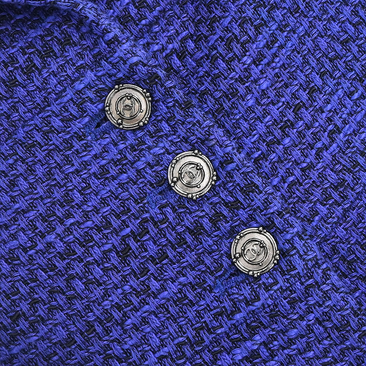 Chanel 2009 Single Breasted Tweed Jacket Purple #36