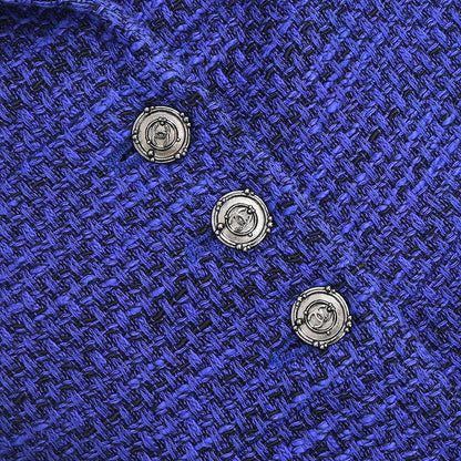 Chanel 2009 Single Breasted Tweed Jacket Purple #36