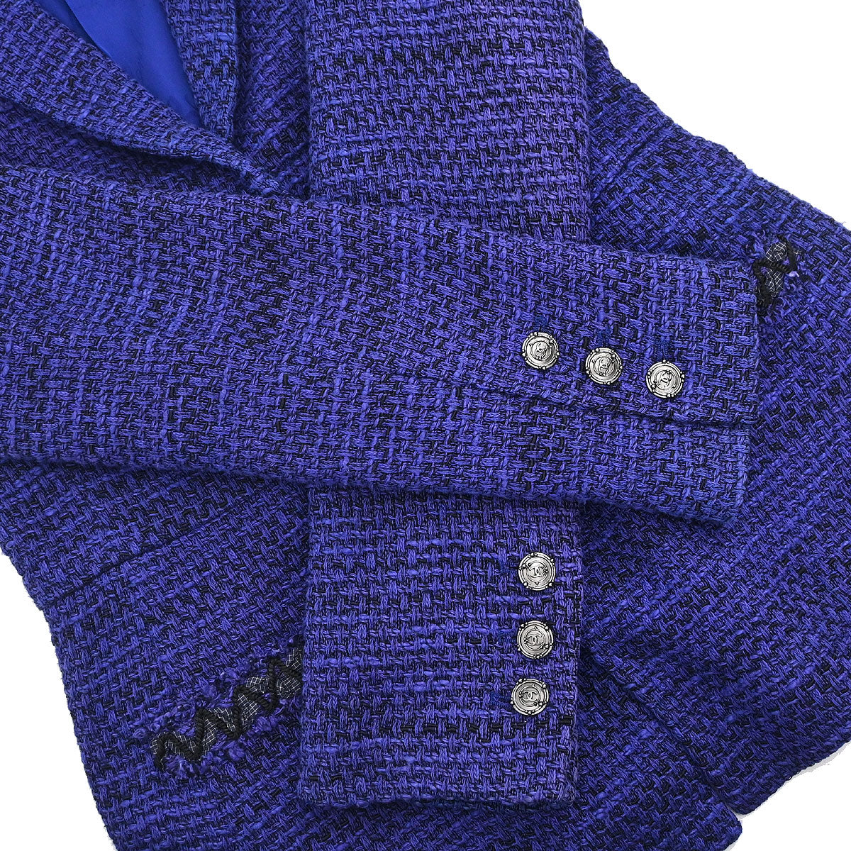 Chanel 2009 Single Breasted Tweed Jacket Purple #36