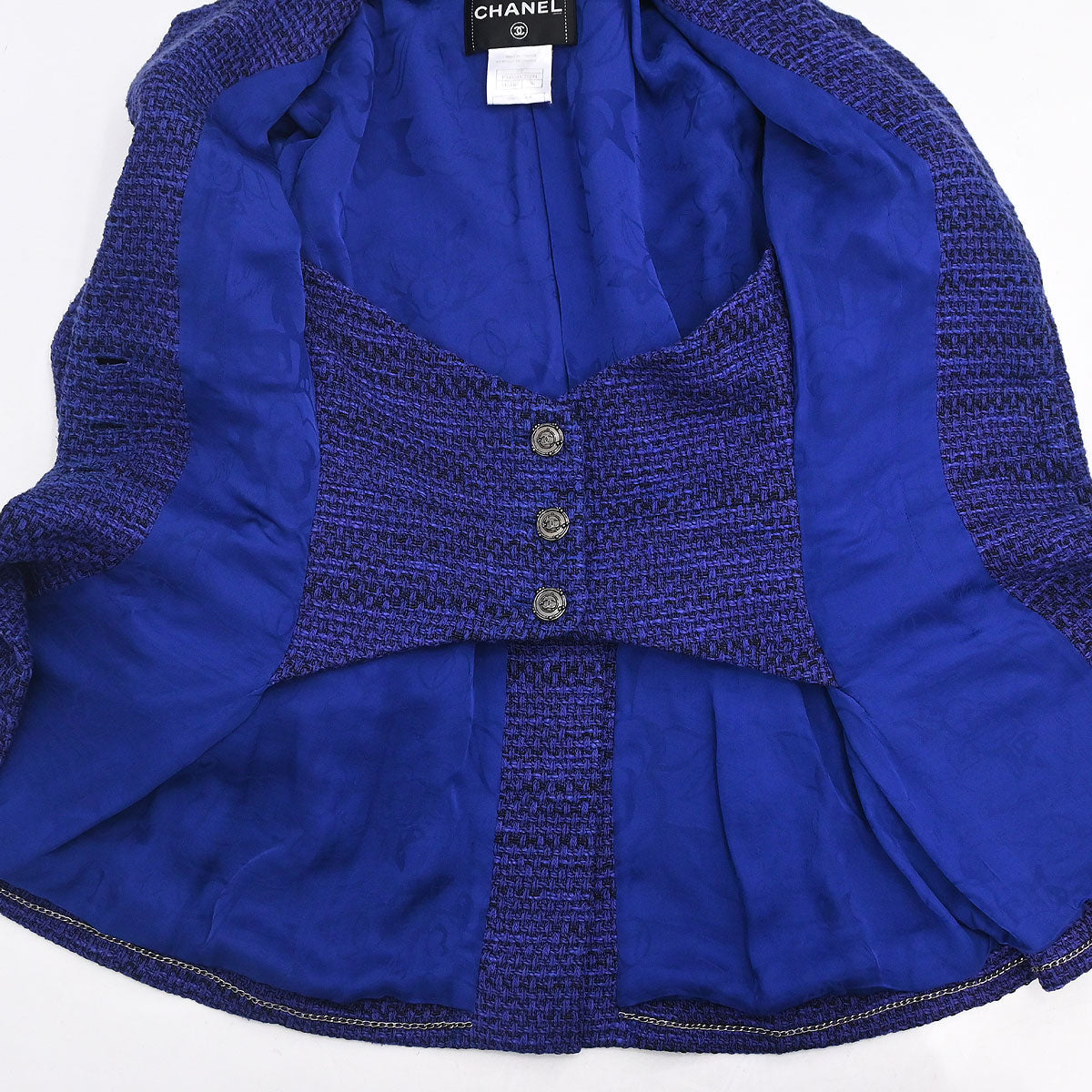 Chanel 2009 Single Breasted Tweed Jacket Purple #36