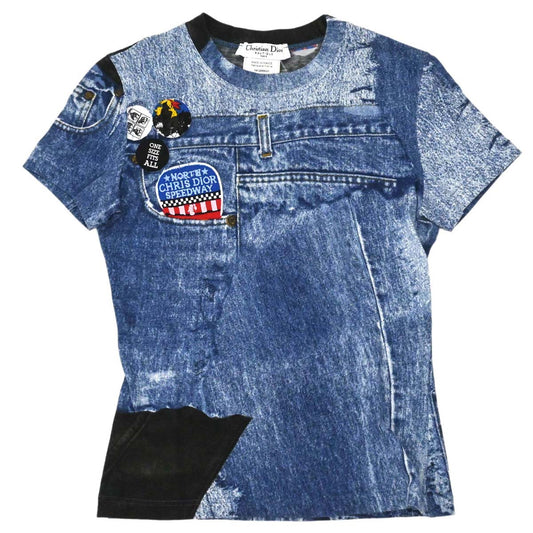 Christian Dior 2001AW Miss Diorella Denim Print T-shirt #38