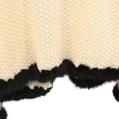 Chanel 2003 Fur Knit Cardigan Ivory #42
