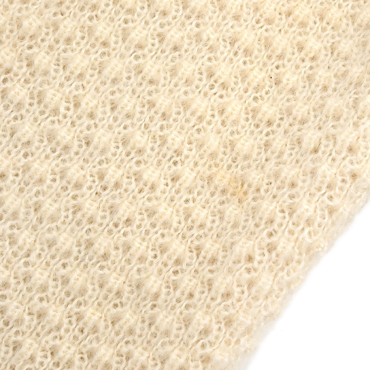 Chanel 2003 Fur Knit Cardigan Ivory #42