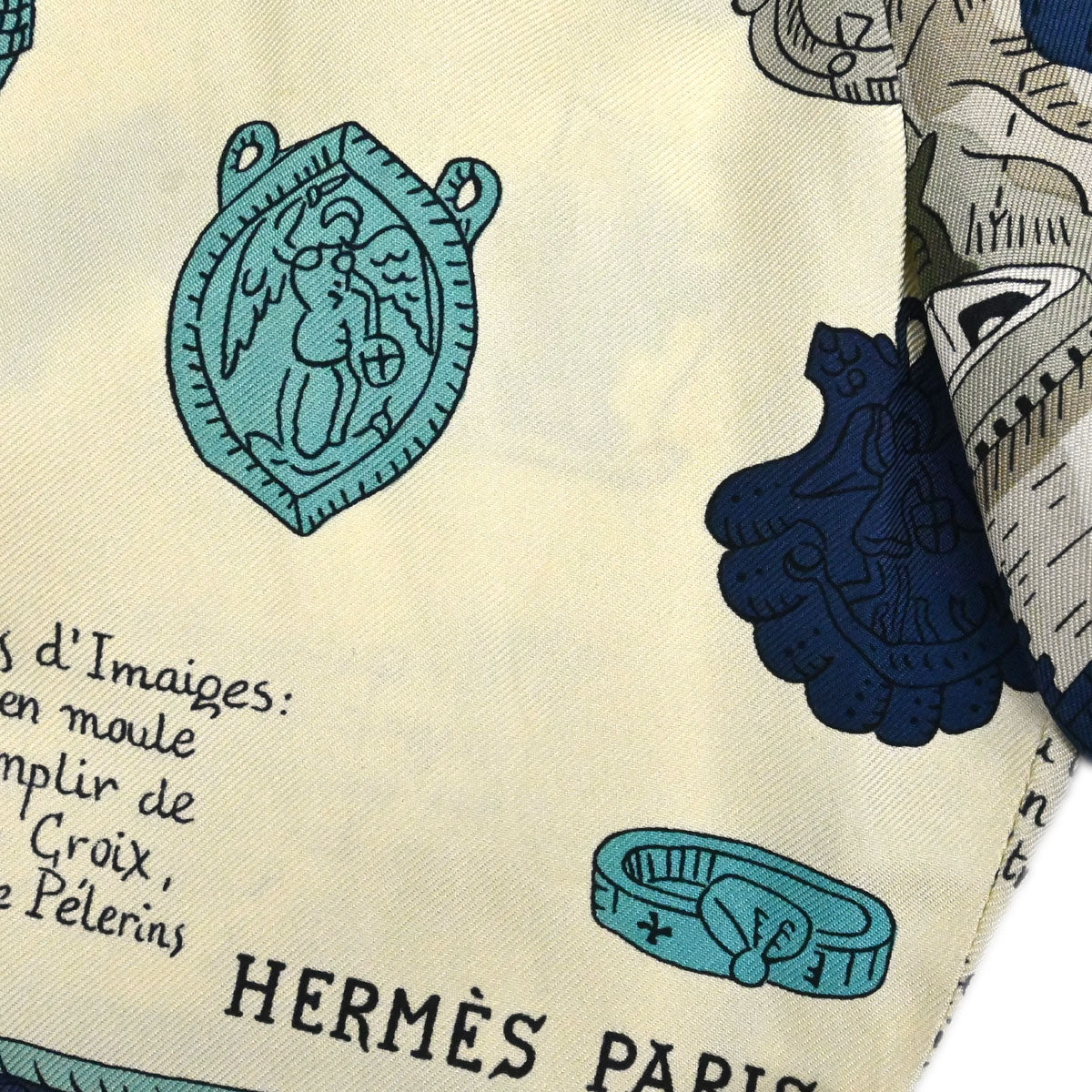 Hermes Mont Saint-Michel Short Sleeve Shirt Blouse Ivory