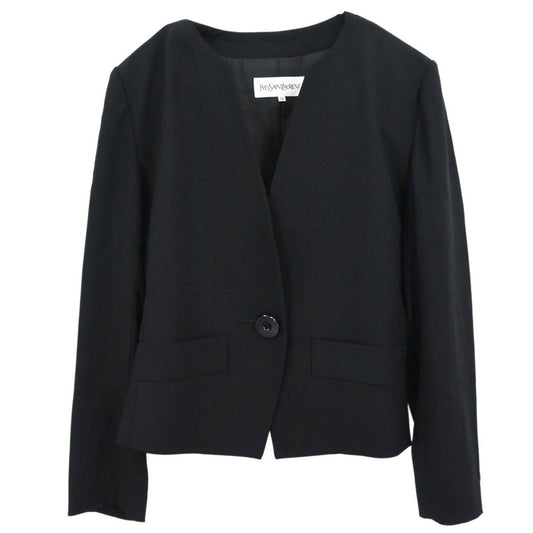 Yves Saint Laurent Collarless Jacket Black #36