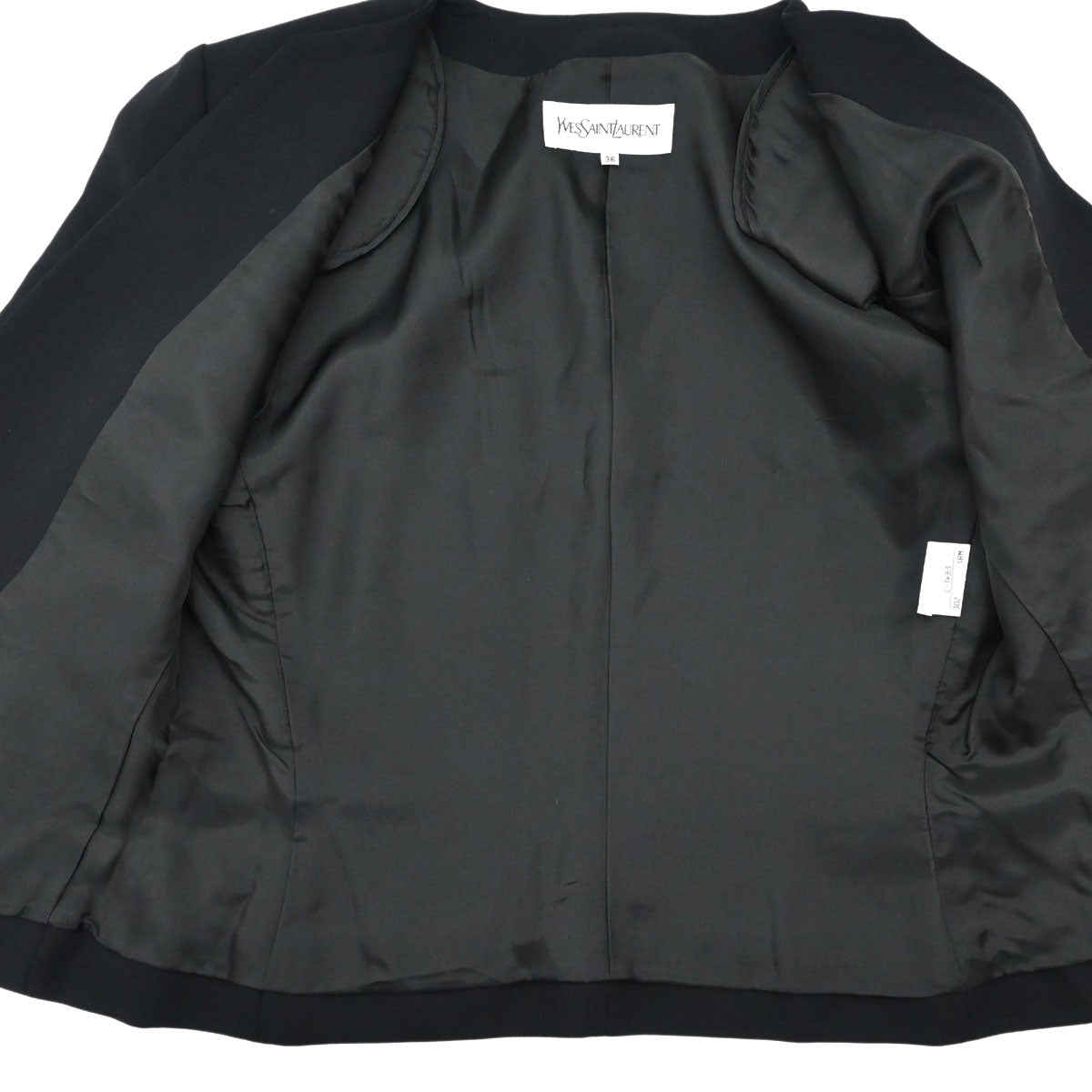 Yves Saint Laurent Collarless Jacket Black #36