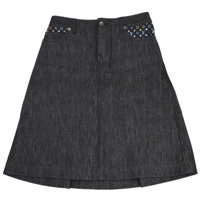 Louis Vuitton 2009 Denim Skirt Gray #34
