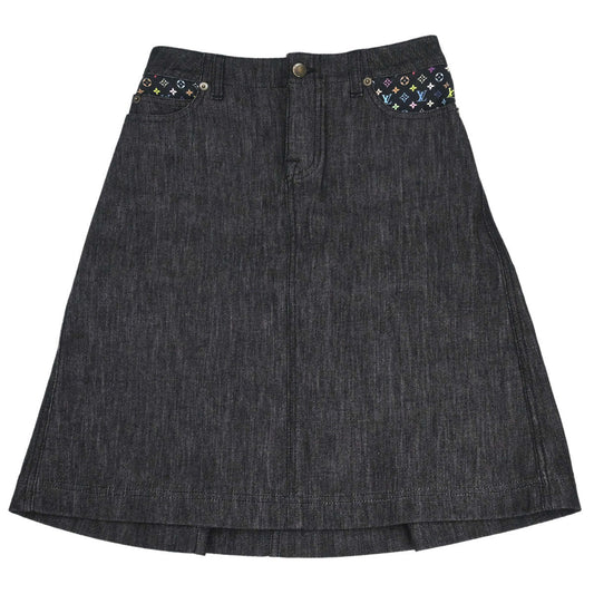 Louis Vuitton 2009 Denim Skirt Gray #34