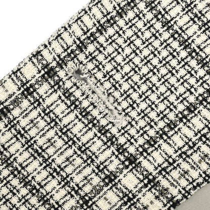 Burberrys Collarless Check Jacket Gray #34-36