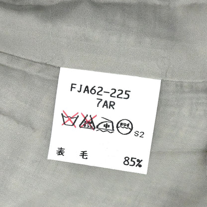 Burberrys Collarless Check Jacket Gray #34-36